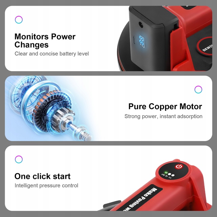 Automatyczna akumulatorowa elektryczna przyssawka próżniowa 2 x