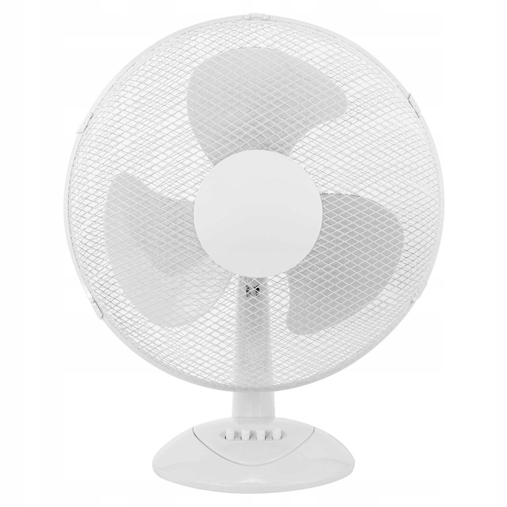 WENTYLATOR BIURKOWY WIATRAK STOJĄCY BIUROWY CICHY MOCNY BIAŁY MAŁY 3 TRYBY