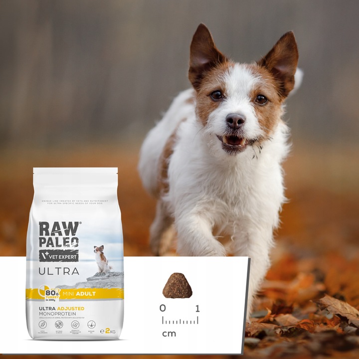 RAW PALEO ULTRA TURKEY ADULT MINI 2kg-sucha karma indyk dla psów ras małych