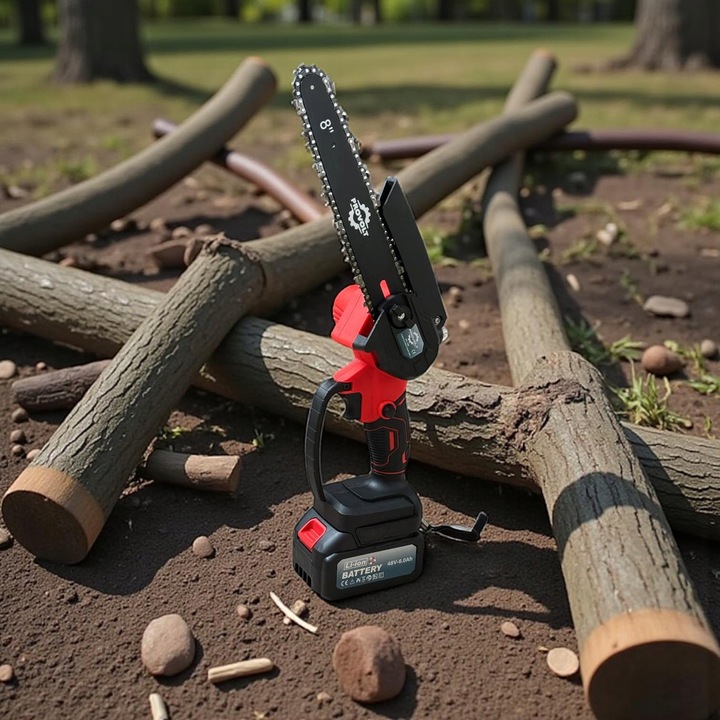 PIŁA ŁAŃCUCHOWA BEZSZCZOTKOWA AKUMULATOROWA PILARKA 6" + 8" CALI 2 AKU