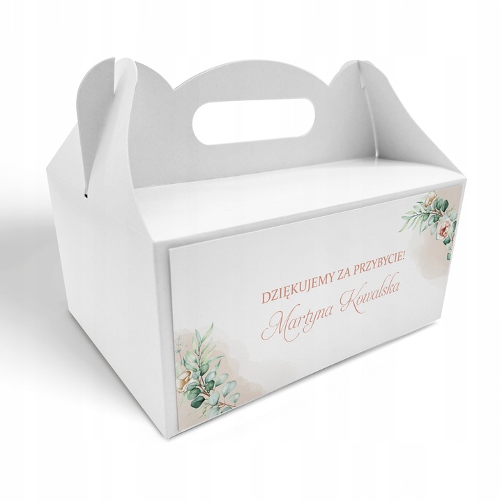 Pudełko na ciasto 10szt Personalizacja Podziękowanie 1 Komunia Święta WZORY