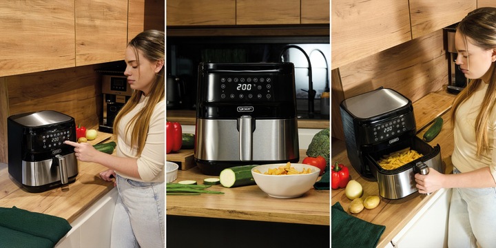 4w1 Frytkownica beztłuszczowa Air Fryer Yoer +WiFi 6L 1700W +Programator