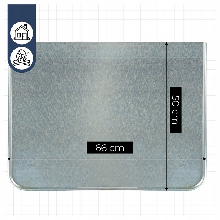 BLACHA PRZEDPIECOWA POD PIEC KOMINEK OCYNK 66X50 PIEC KOZA BLACHA POD