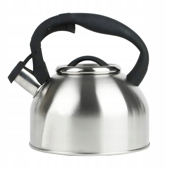 SREBRNY CZAJNIK Z GWIZDKIEM TRADYCYJNY 2,5 L INDUKCJA GAZ STAL