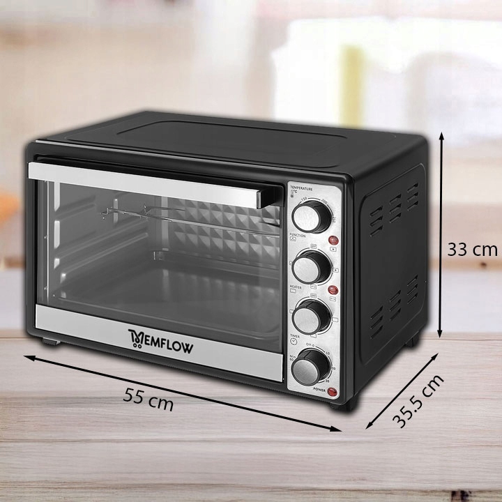 PIEKARNIK ELEKTRYCZNY MINI PIECYK PRZENOŚNY TERMOOBIEG 45L ROŻNO INOX