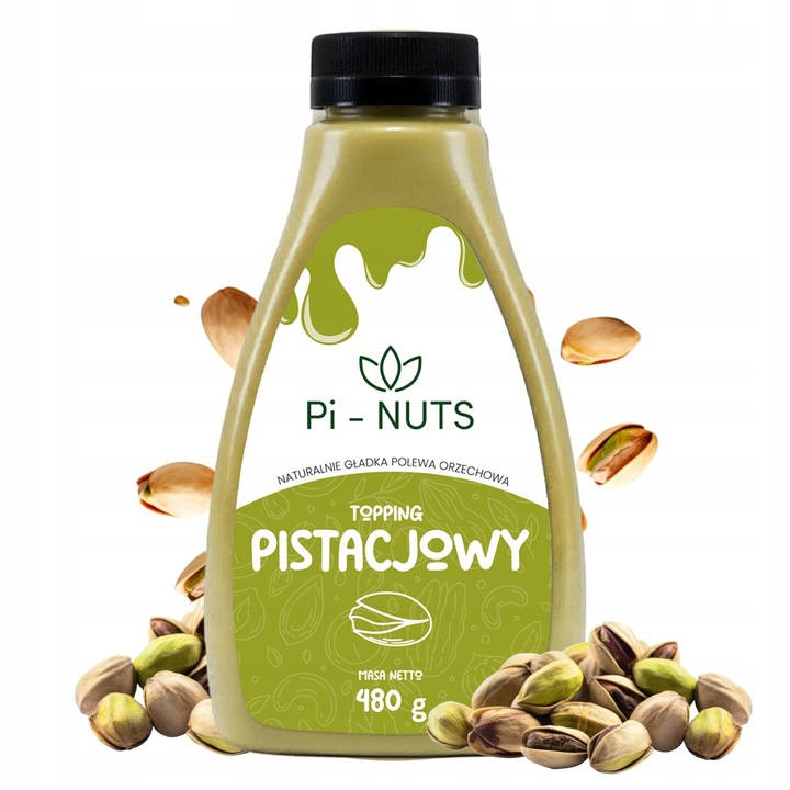 SOS PISTACJOWY TOPPING POLEWA 480g BEZ AROMATÓW ORAZ BARWNIKÓW PI-NUTS