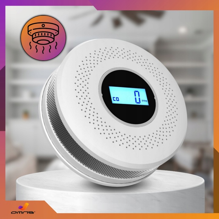 Czujnik czadu i dymu detektor tlenku węgla JKD 512COM certyfikowany