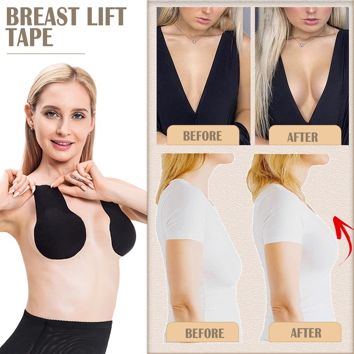 2 pary Taśma podnosząca piersi dla dużych piersi z osłonki na sutki,C-D CUP