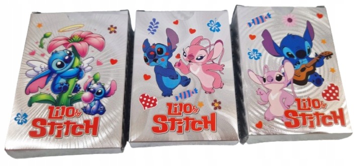 LILO I STITCH ZESTAW 4w1 ZŁOTE CZARNE SREBRNE TĘCZOWE / KOLOROWE 220 sztuk