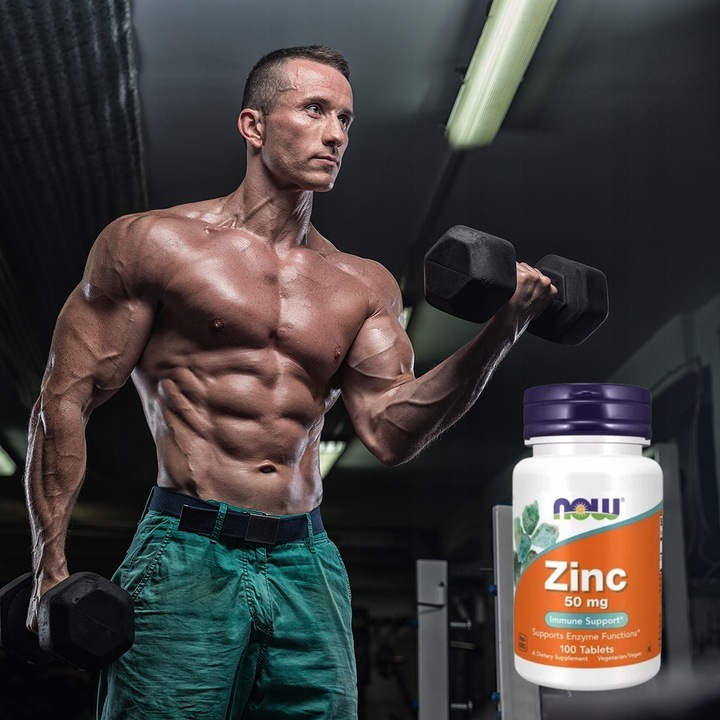 NOW FOODS CYNK 50MG GLUKONIAN SKÓRA ODPORNOŚĆ 100T