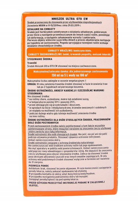 SUBSTRAL MNISZEK ULTRA 070EW 500 ML ZWALCZA CHWASTY NA TRAWNIKU