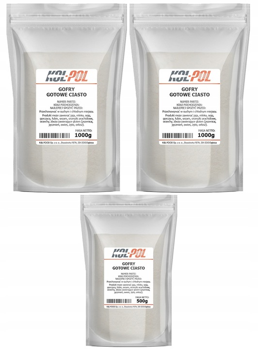 CIASTO NA GOFRY 2,5kg Gotowa mieszanka do gofrów chrupiące szybkie