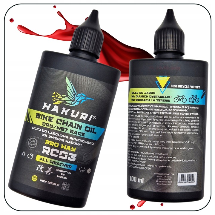 SMAR do ŁAŃCUCHA rowerowego ZESTAW warunki SUCHE MOKRE ZMIENNE + 4 Szczotki