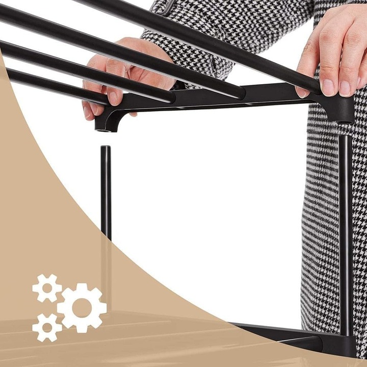 Regał na Buty Modułowy Metalowy Stojak 10 Półek Do Korytarza Holu