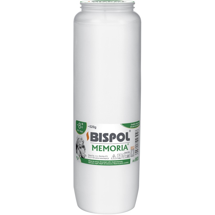 WKŁAD DO ZNICZY BISPOL WO8 OLEJOWY ZGRZEWKA 16 szt.