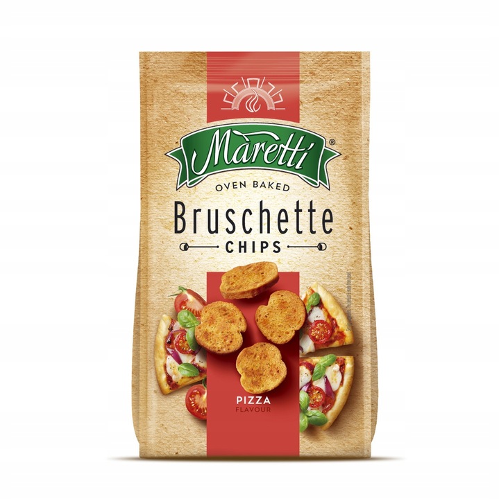 8x MIX Pieczone chlebowe krążki chipsy przekąska 70g Bruschette Maretti
