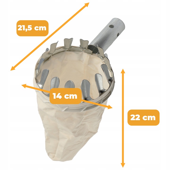 ZBIERAK DO OWOCÓW JABŁEK ZRYWAK 2 M ZRYWANIA KOSZYK NA OWOC PODBIERAK