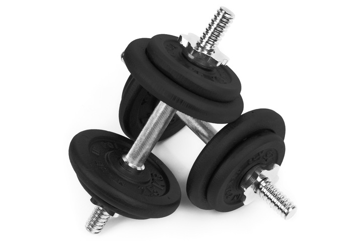 HANTLE ŻELIWNE 2x10 kg gryfy 28 mm! Regulowane Talerze zestaw 20kg