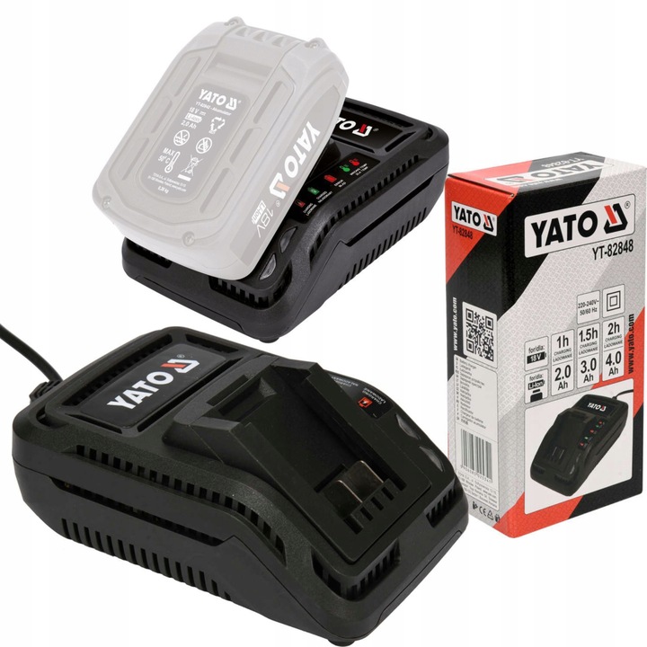 YATO ŁADOWARKA DO AKUMULATORÓW SYSTEM 18V YATO BATERIA YT-82848