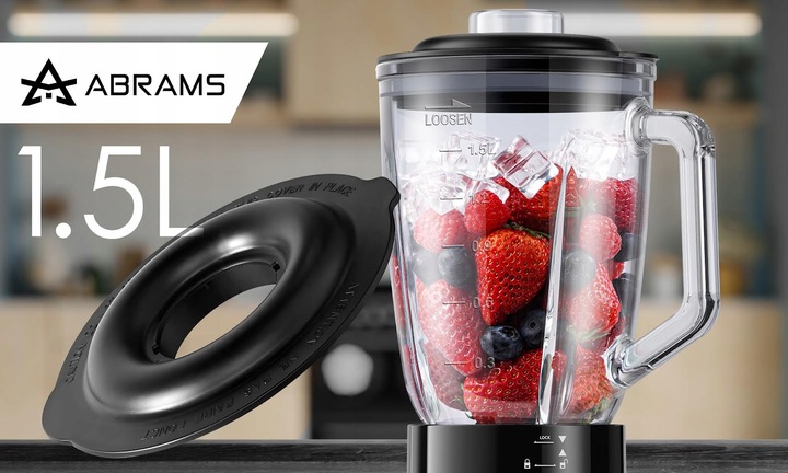 Blender Kielichowy 1500W Szklany 1,5l Bidon 600Ml Ostrza Tytanowe