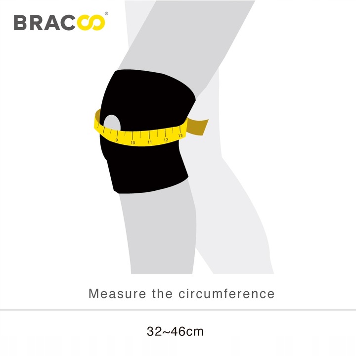 Bracoo KP30 ORTEZA NA KOLANO Z SZYNAMI STABILIZUJĄCYMI, REGULOWANA OPASKA