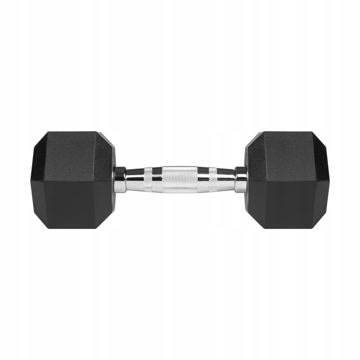 Hantle żeliwne gumowane HEX 2x5kg Rebel hexagonalne zestaw 10kg