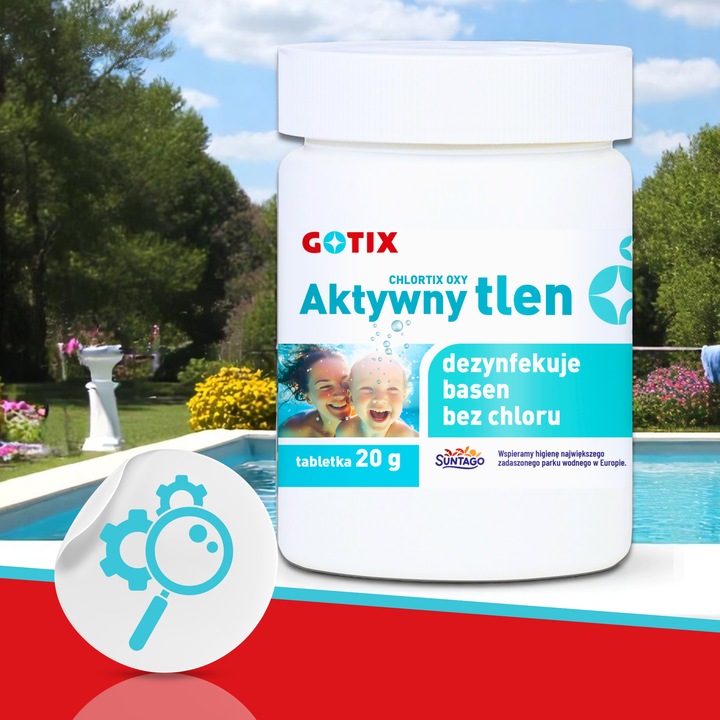 Aktywny Tlen do Basenu Jacuzzi SPA Chemia Basenowa bez Chloru Tabletki