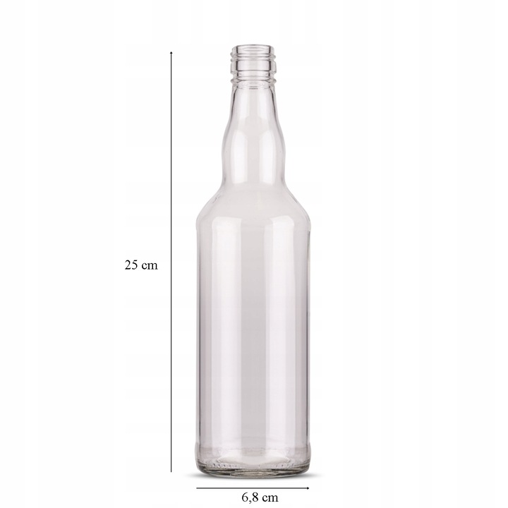 10 szt. - Butelka szklana 500 ml z zakrętką -butelki do bimbru, wódki, soku