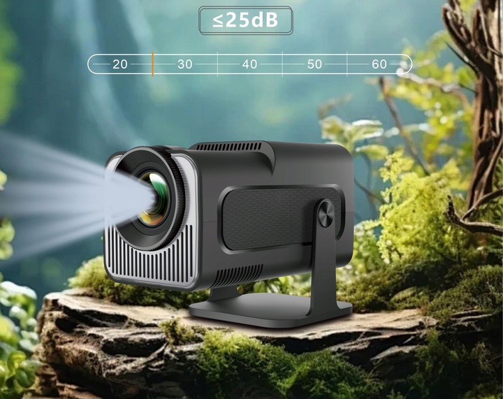 PROJEKTOR RZUTNIK ANDROID TV WIFI LED MINI PRZENOŚNY SMART GŁOŚNIK