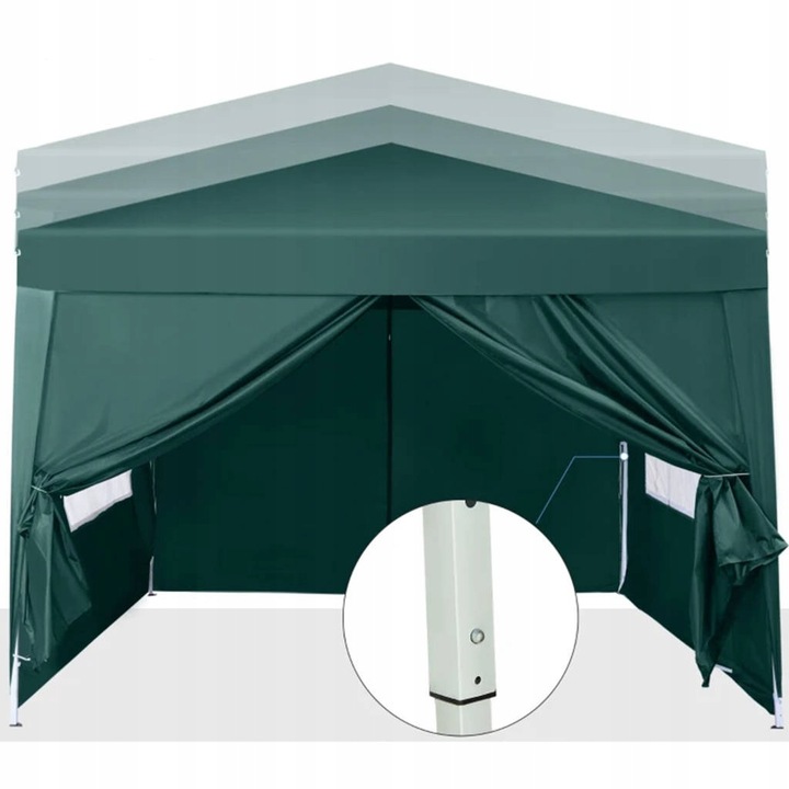 PAWILON OGRODOWY EKSPRESOWY NAMIOT HANDLOWY 3x3m AUTOMATYCZNY + 4