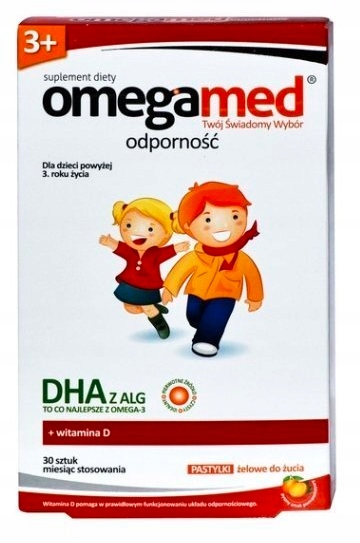 Omegamed Odporność 3+ DHA Witamina D 30 pastylek