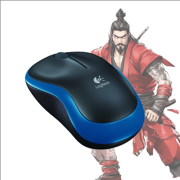 Mysz Bezprzewodowa Logitech M185 Niebieska - Idealna do biura