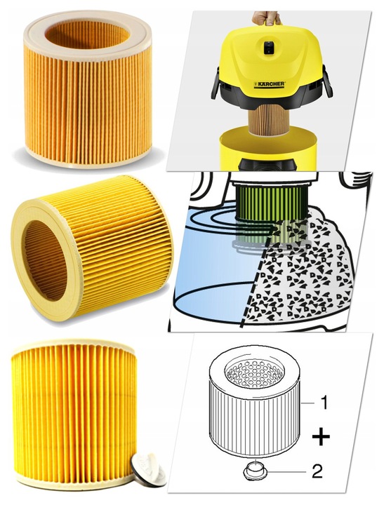 Worki do odkurzacza Karcher WD3 WD2 KWD3 SE4 SE4001 z filtrem PUREY 10