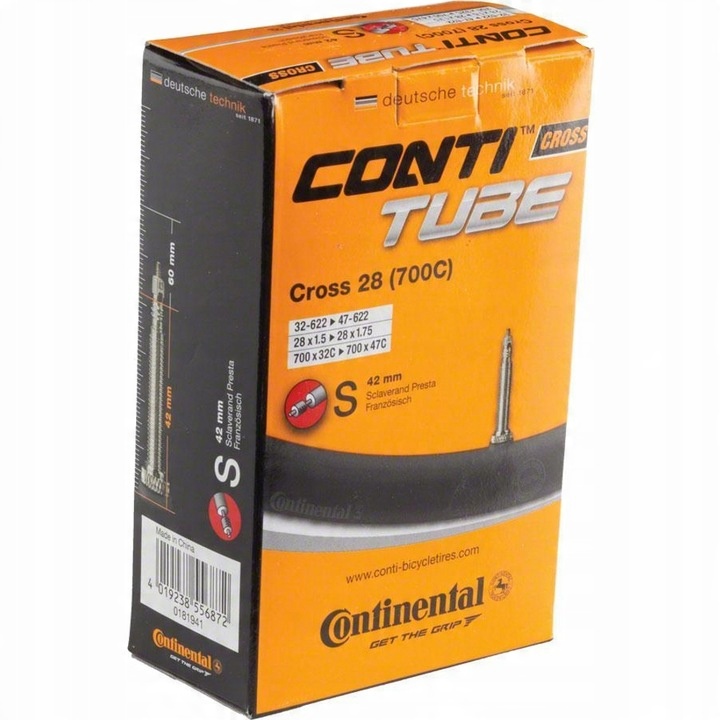 Dętka rowerowa Continental Cross 28x1.5-1.75 32/47-622 FV 42mm