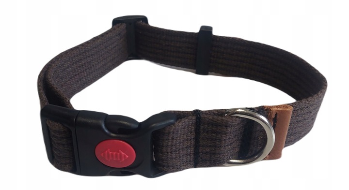 obroża dla L-XL z adresem Psa Parciana Bawełniana