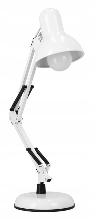 Lampka na Biurko LED Kreślarska Szkolna Regulowana E27 230V Stojąca Klips
