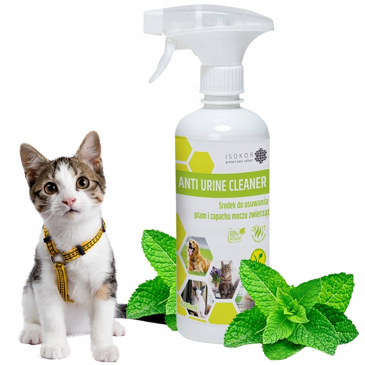 POCHŁANIACZ ZAPACHÓW MOCZU KOTA 500ml ISOKOR ANTI URINE CLEANER NATURALNY