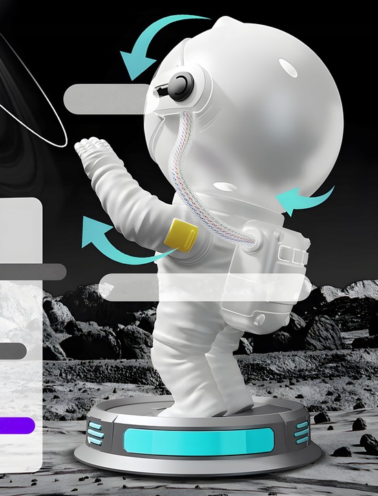 PROJEKTOR GWIAZD LAMPKA NOCNA LED RZUTNIK NIEBA ASTRONAUTA GENERACJA 3.0