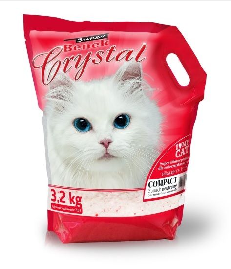 Benek Crystal Compact 7,6L Drobnoziarnisty Silikonowy żwirek dla kota