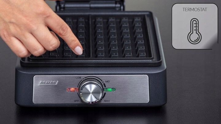 Gofrownica MPM MGO-41/C 1600 W czarny