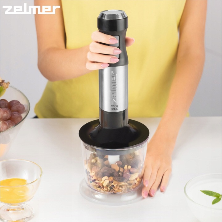 BLENDER RĘCZNY ZELMER KUCHENNY WIELOFUNKCYJNY MIKSER ROBOT TURBO 1800W