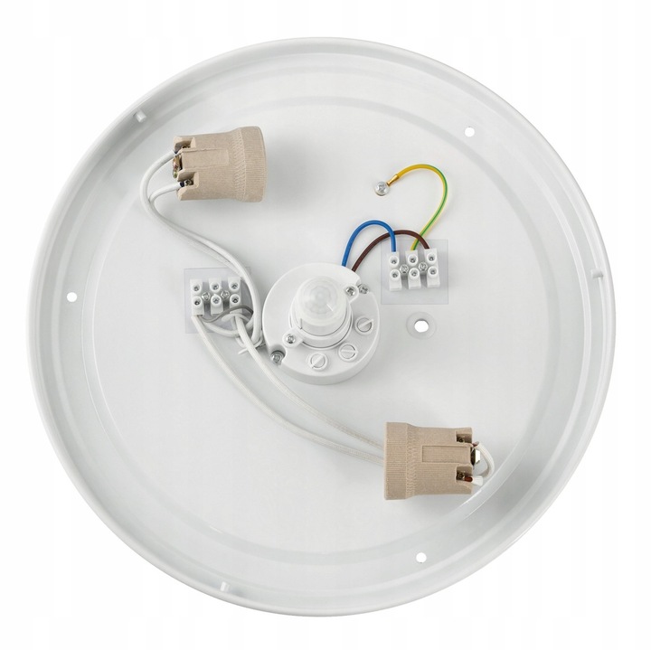 Plafon LED Lampa Sufitowa Z Czujnikiem Ruchu i Zmierzchu 2xE27 PIR
