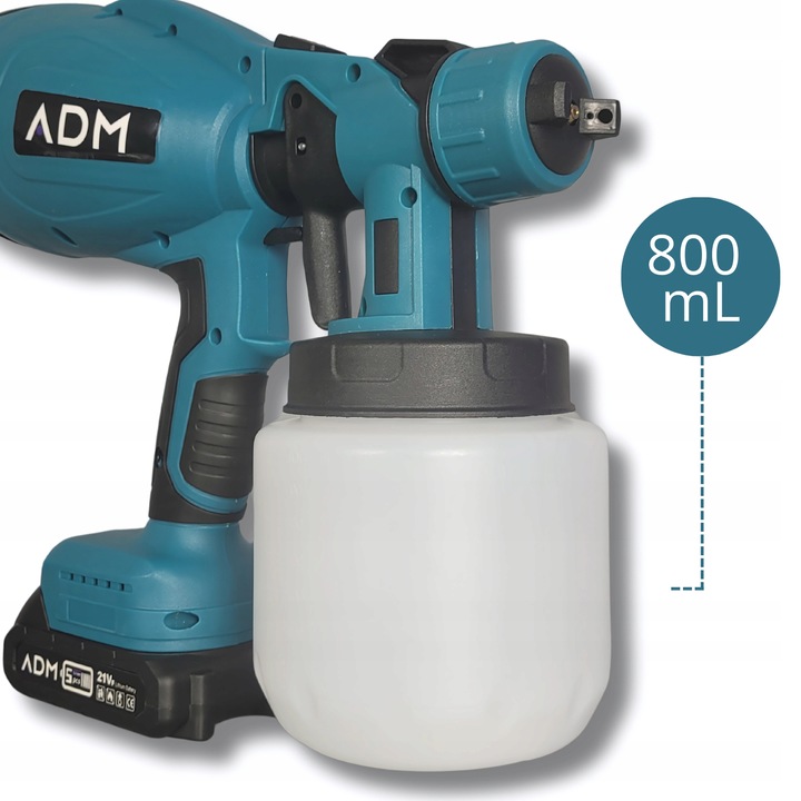 Pistolet Do Malowania Natryskowego Akumulatorowy Agregat 2xBaterie 21V