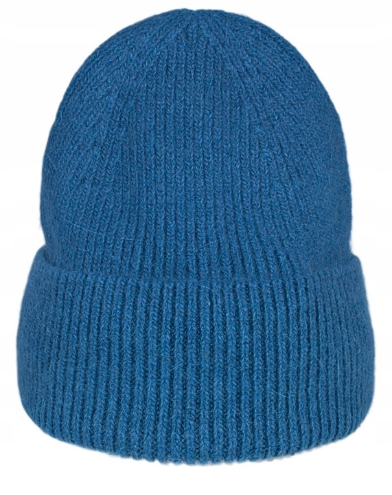 CZAPKA DAMSKA ZIMOWA CIEPŁA GRUBA NIEBIESKA MORSKA MIĘKKA ANGORA