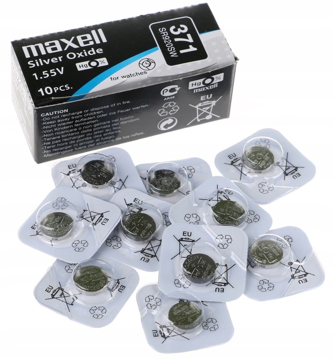 Bateria Srebrowa Maxell 371 SR920SW SR69 10szt.