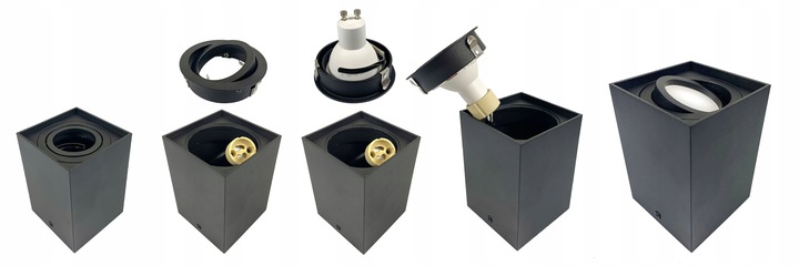 HALOGEN SUFITOWY OPRAWA NATYNKOWA LED RUCHOMA GU10