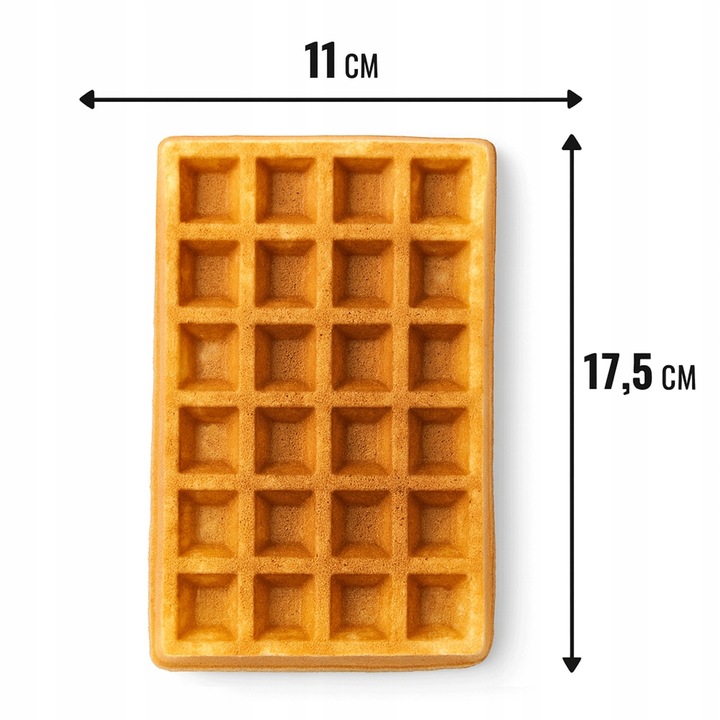 Gofrownica Primaveo 2500W Regulacja Temperatury 2 Duże Chrupiące Gofry