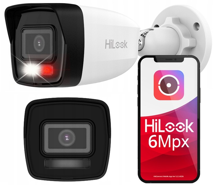 Kamera IP 6Mpx PoE HiLook by Hikvision Zewnętrzna IPCAM-B6-30DL Mikrofon
