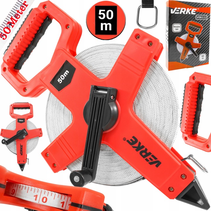 MIARA TAŚMA MIERNICZA METRÓWKA TAŚMOWA ZWIJANA MIARKA Z UCHWYTEM