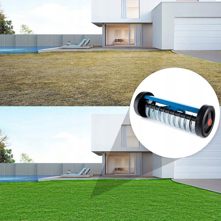 AERATOR WERTYKULATOR RĘCZNY na kółkach OBROTOWY WAHADŁOWY DO TRAWNIKA